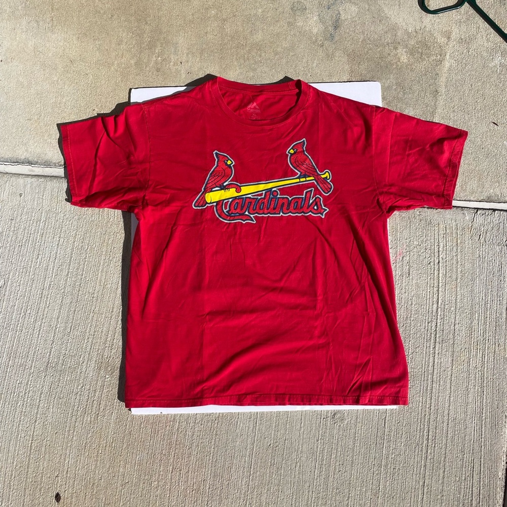 Majestic Red Paul Goldschmidt Cardinals Graphic Tee